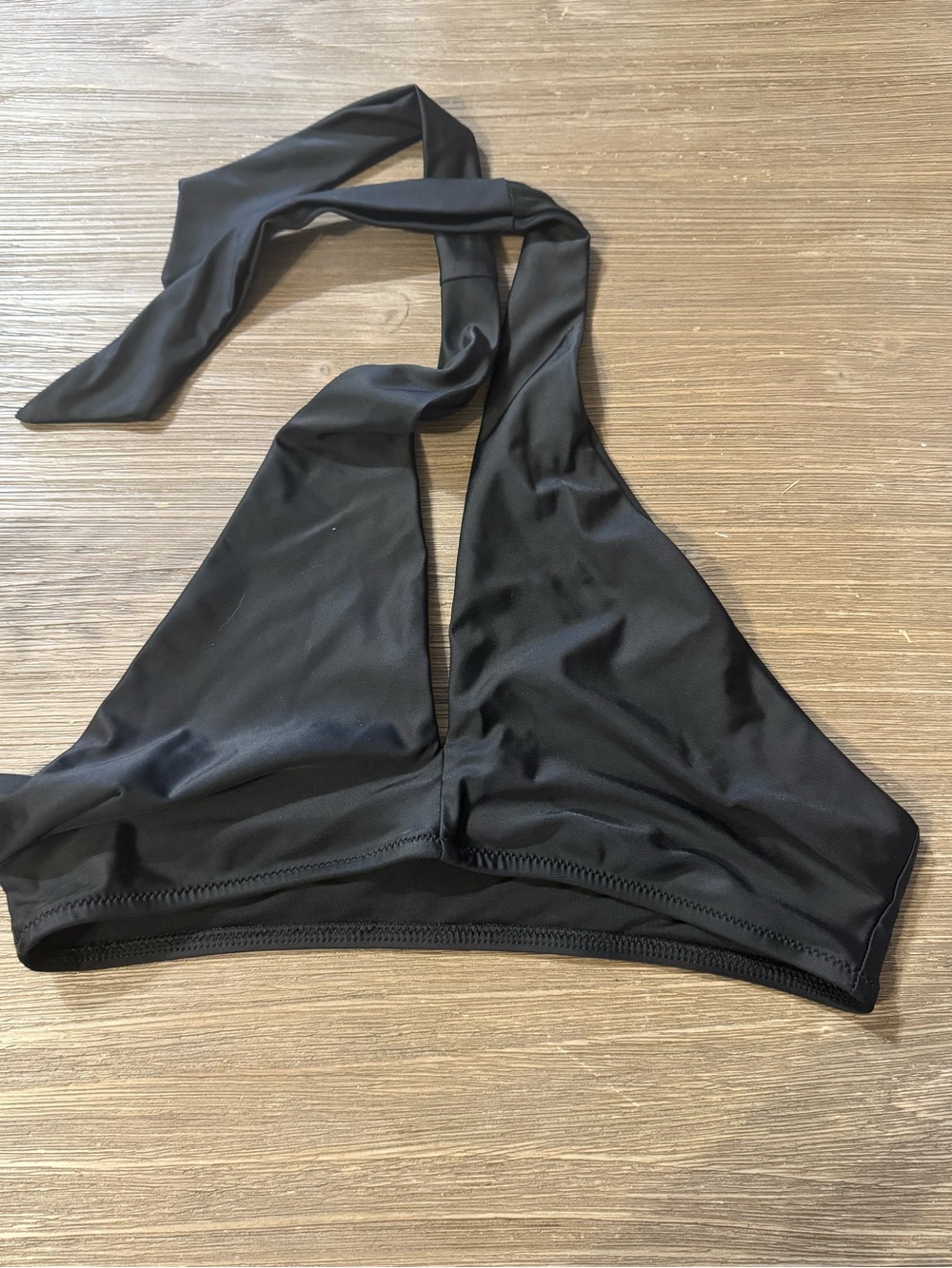 aerie Black V-Neck Halter Bikini Small Top Medium Bottom - Picture 2 of 7
